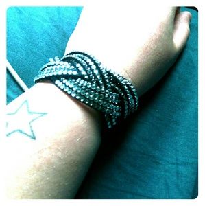 Black Sparkle Wrap Bracelet